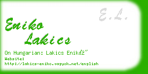 eniko lakics business card